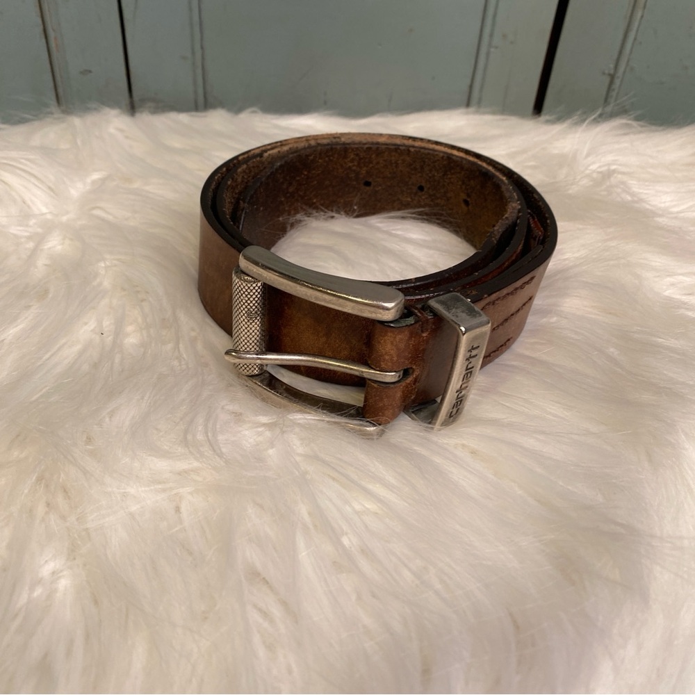 Carhartt Brown Genuine Italian Leather Belt Size 38